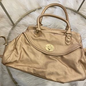 Champagne Gold Handbag (w/ crossbody strap)